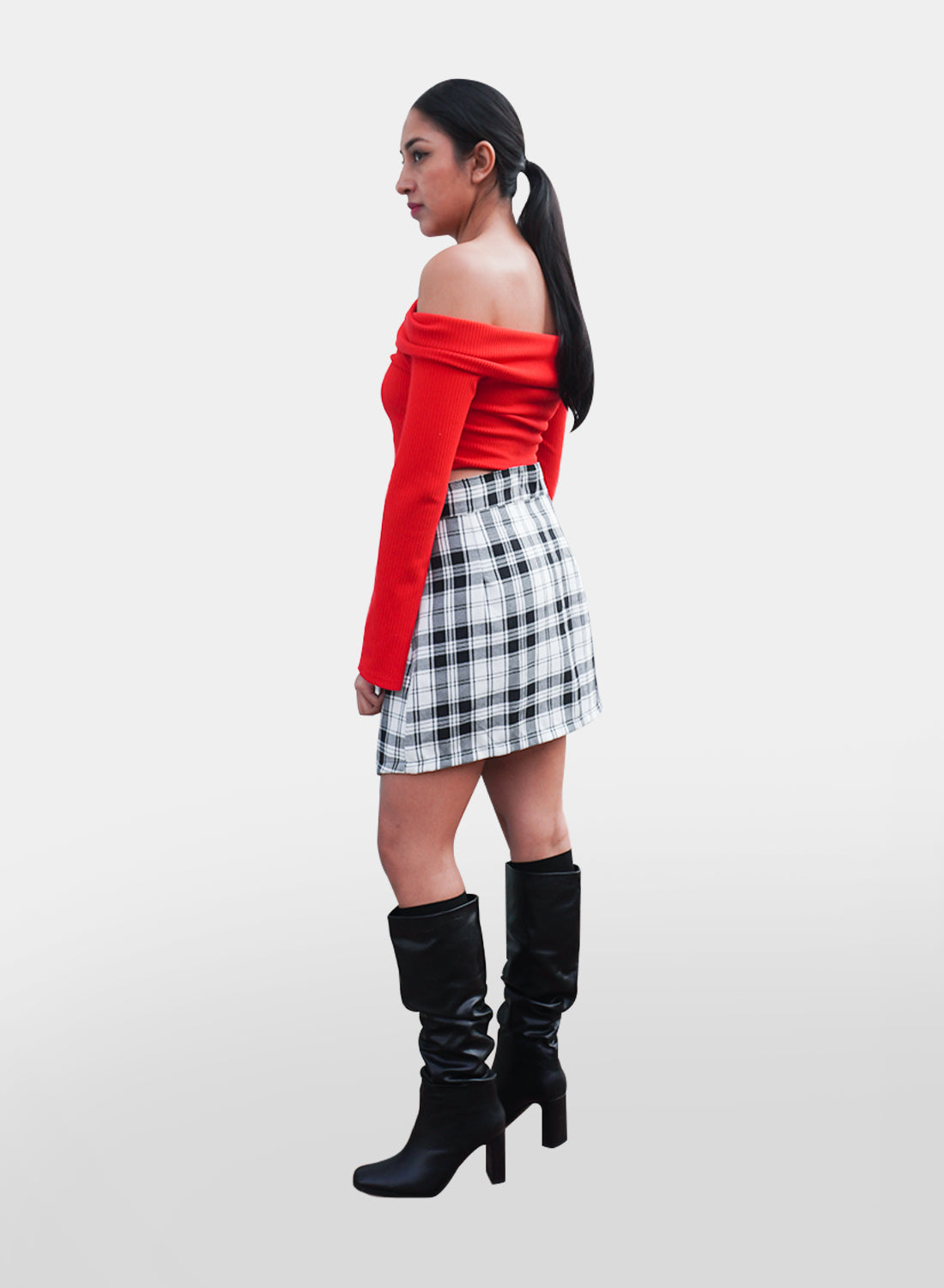 Black and White scottish skirt