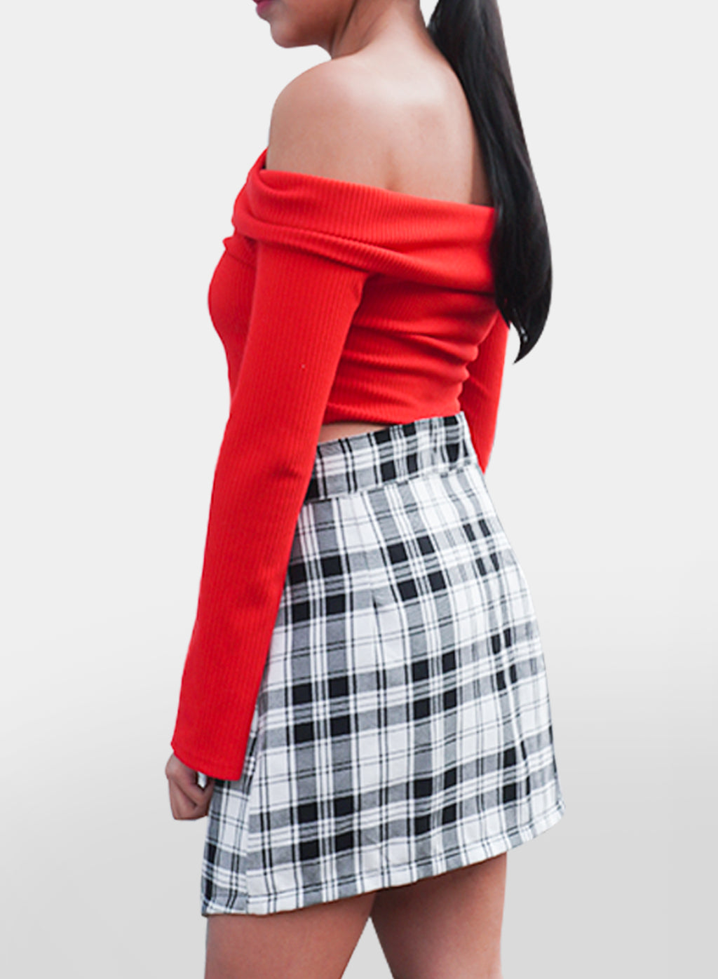 Black and White scottish skirt